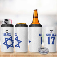Custom Israel Football Go Champions 4 in 1 Can Cooler Tumbler Sporty Style