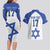 Custom Israel Football Go Champions Couples Matching Long Sleeve Bodycon Dress and Hawaiian Shirt Sporty Style