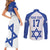 Custom Israel Football Go Champions Couples Matching Short Sleeve Bodycon Dress and Long Sleeve Button Shirt Sporty Style
