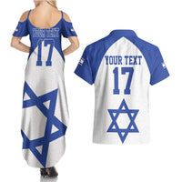 Custom Israel Football Go Champions Couples Matching Summer Maxi Dress and Hawaiian Shirt Sporty Style