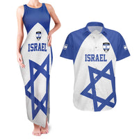 Custom Israel Football Go Champions Couples Matching Tank Maxi Dress and Hawaiian Shirt Sporty Style