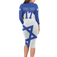 Custom Israel Football Go Champions Family Matching Long Sleeve Bodycon Dress and Hawaiian Shirt Sporty Style