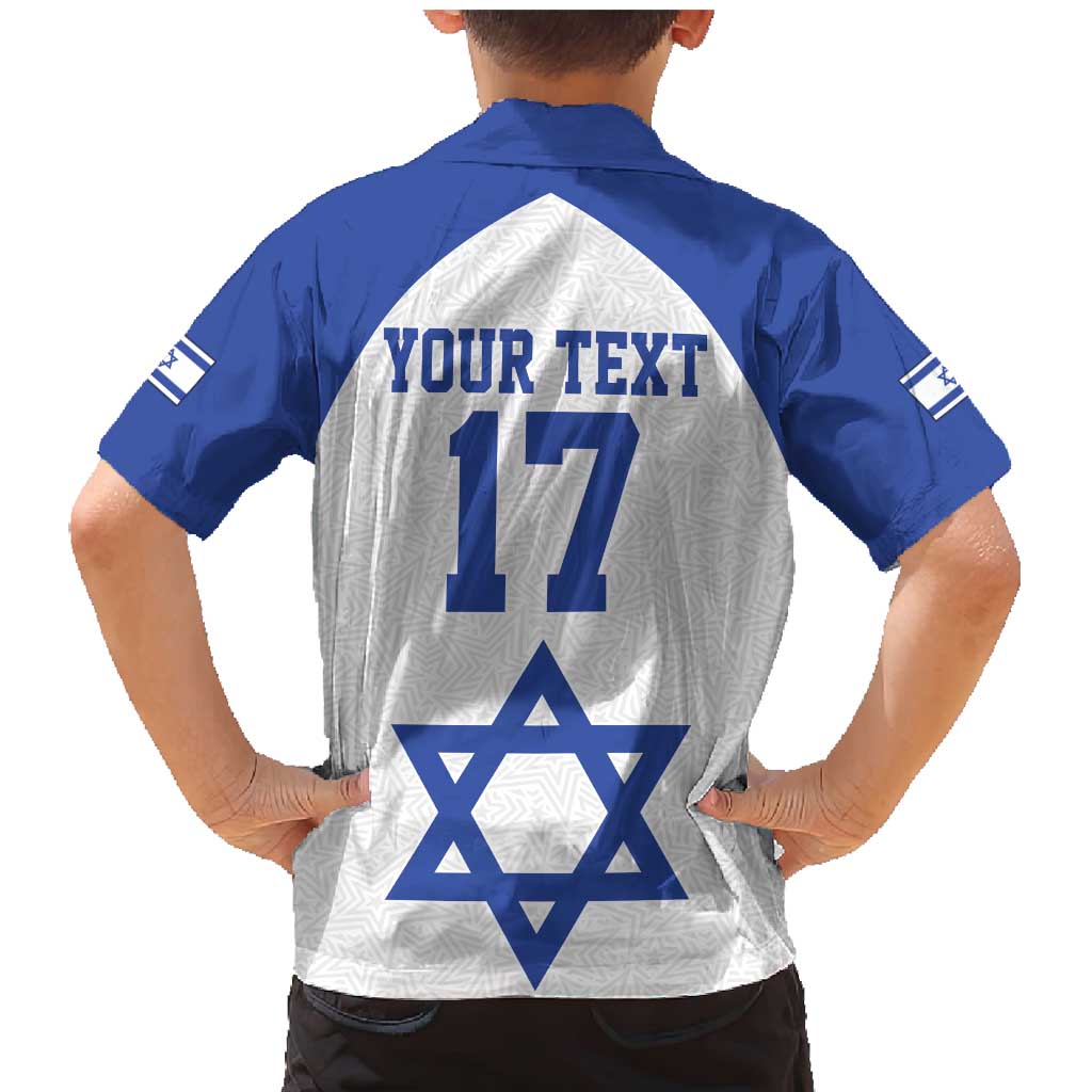 Custom Israel Football Go Champions Family Matching Mermaid Dress and Hawaiian Shirt Sporty Style