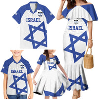 Custom Israel Football Go Champions Family Matching Mermaid Dress and Hawaiian Shirt Sporty Style