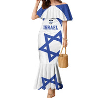 Custom Israel Football Go Champions Family Matching Mermaid Dress and Hawaiian Shirt Sporty Style