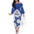 Custom Israel Football Go Champions Family Matching Off The Shoulder Long Sleeve Dress and Hawaiian Shirt Sporty Style