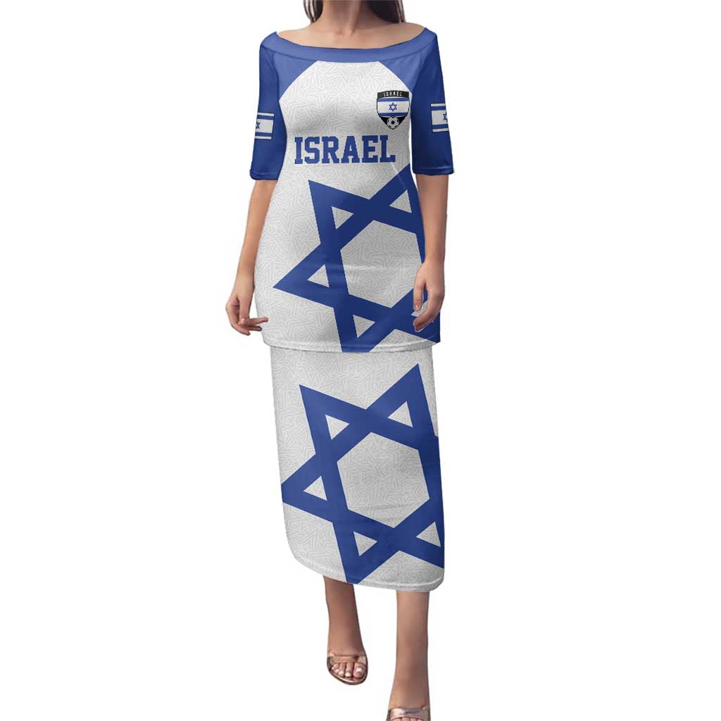 Custom Israel Football Go Champions Family Matching Puletasi and Hawaiian Shirt Sporty Style