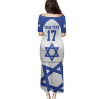 Custom Israel Football Go Champions Family Matching Puletasi and Hawaiian Shirt Sporty Style