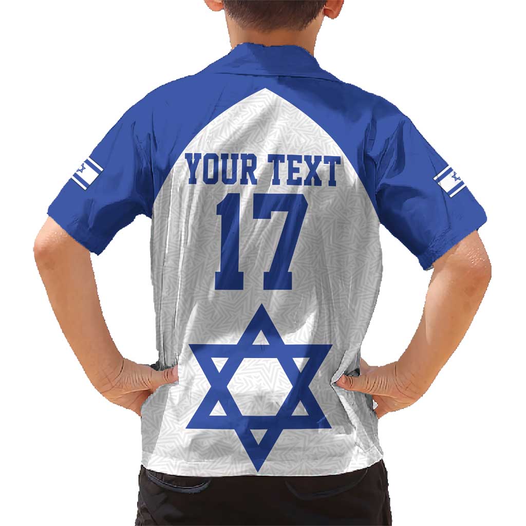 Custom Israel Football Go Champions Family Matching Short Sleeve Bodycon Dress and Hawaiian Shirt Sporty Style