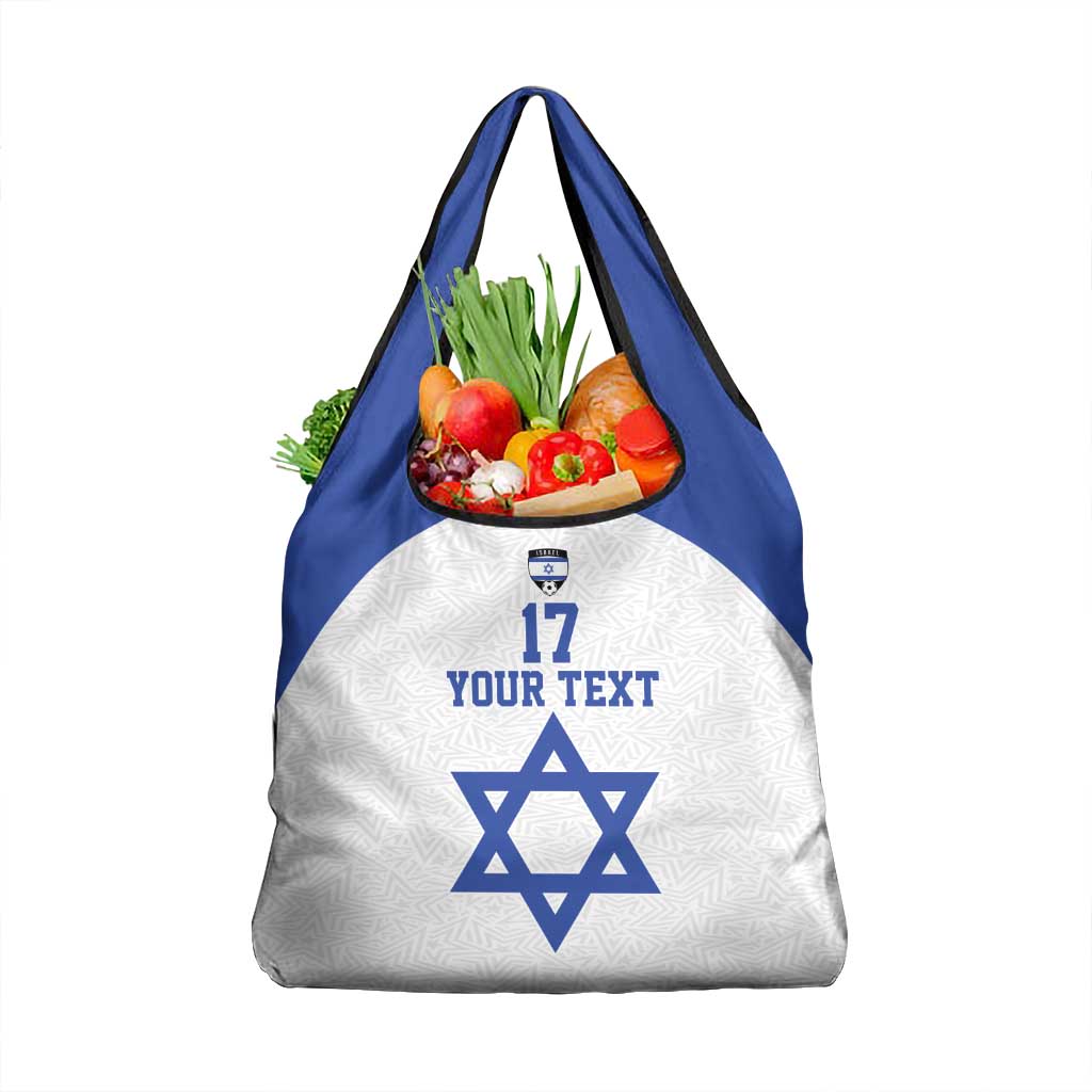 Custom Israel Football Go Champions Grocery Bag Sporty Style