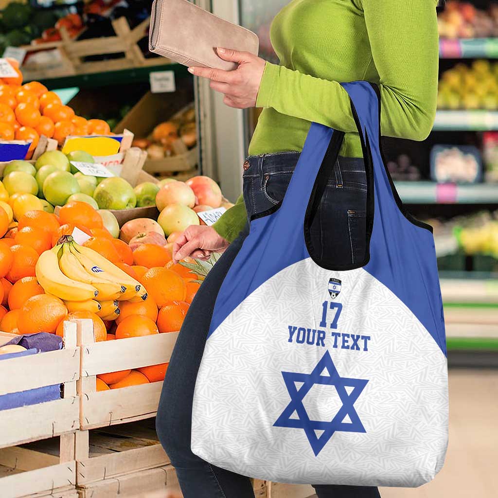 Custom Israel Football Go Champions Grocery Bag Sporty Style