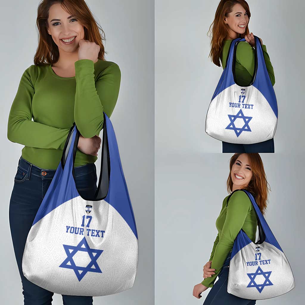 Custom Israel Football Go Champions Grocery Bag Sporty Style