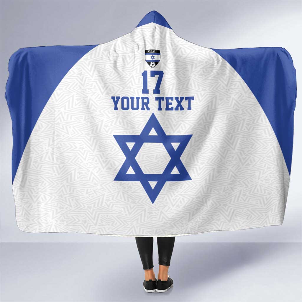 Custom Israel Football Go Champions Hooded Blanket Sporty Style