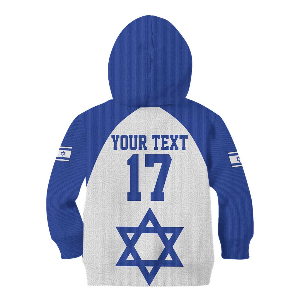 Custom Israel Football Go Champions Kid Hoodie Sporty Style