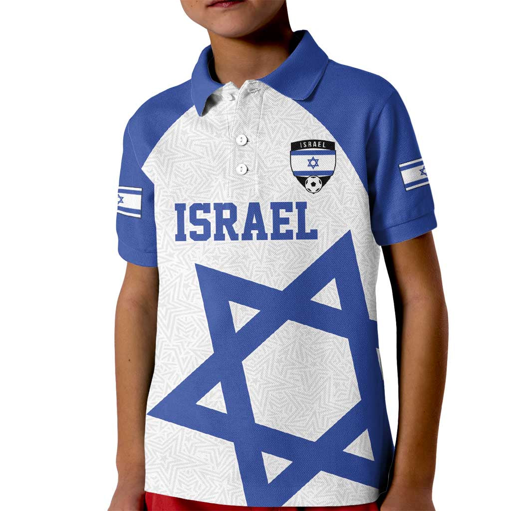 Custom Israel Football Go Champions Kid Polo Shirt Sporty Style
