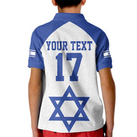Custom Israel Football Go Champions Kid Polo Shirt Sporty Style