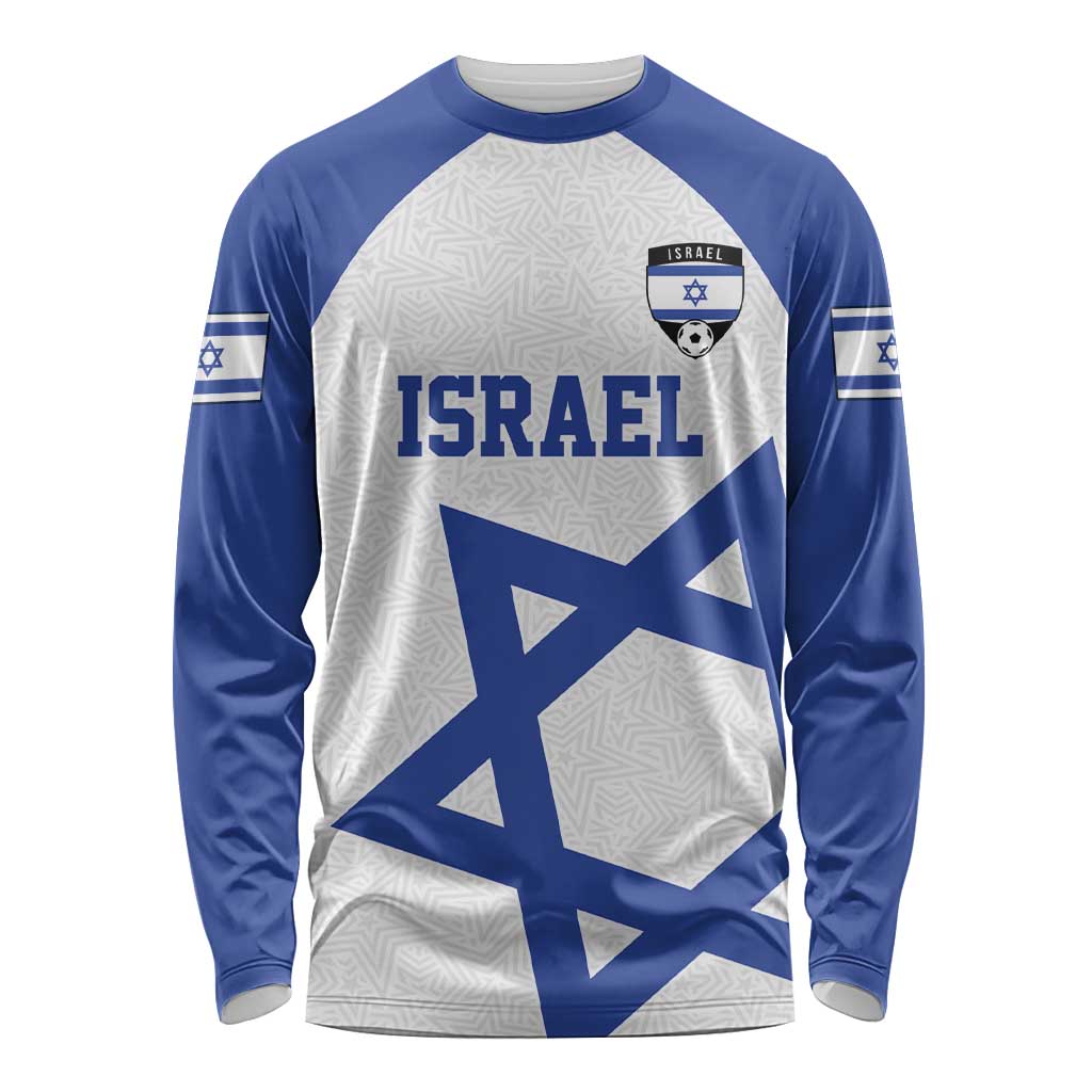 Custom Israel Football Go Champions Long Sleeve Shirt Sporty Style