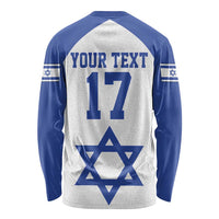 Custom Israel Football Go Champions Long Sleeve Shirt Sporty Style