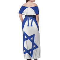 Custom Israel Football Go Champions Off Shoulder Maxi Dress Sporty Style