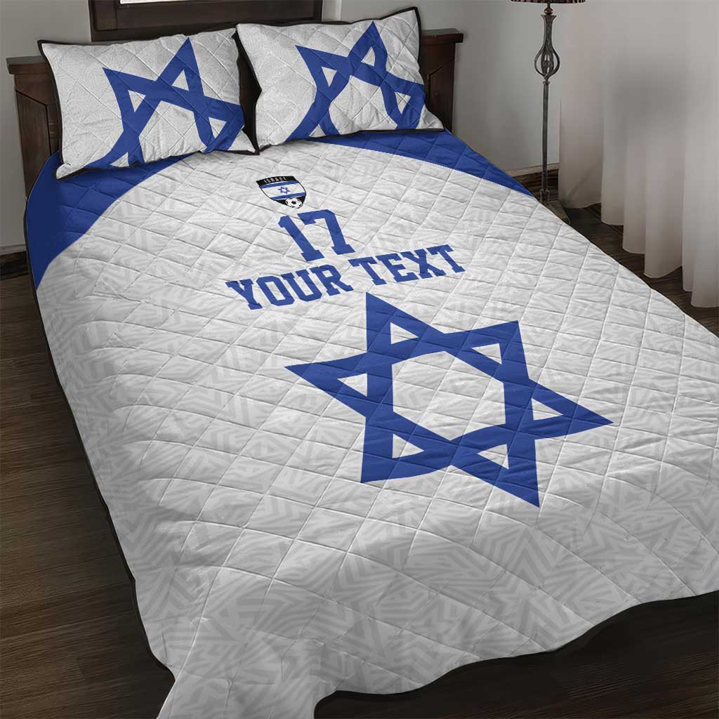 Custom Israel Football Go Champions Quilt Bed Set Sporty Style