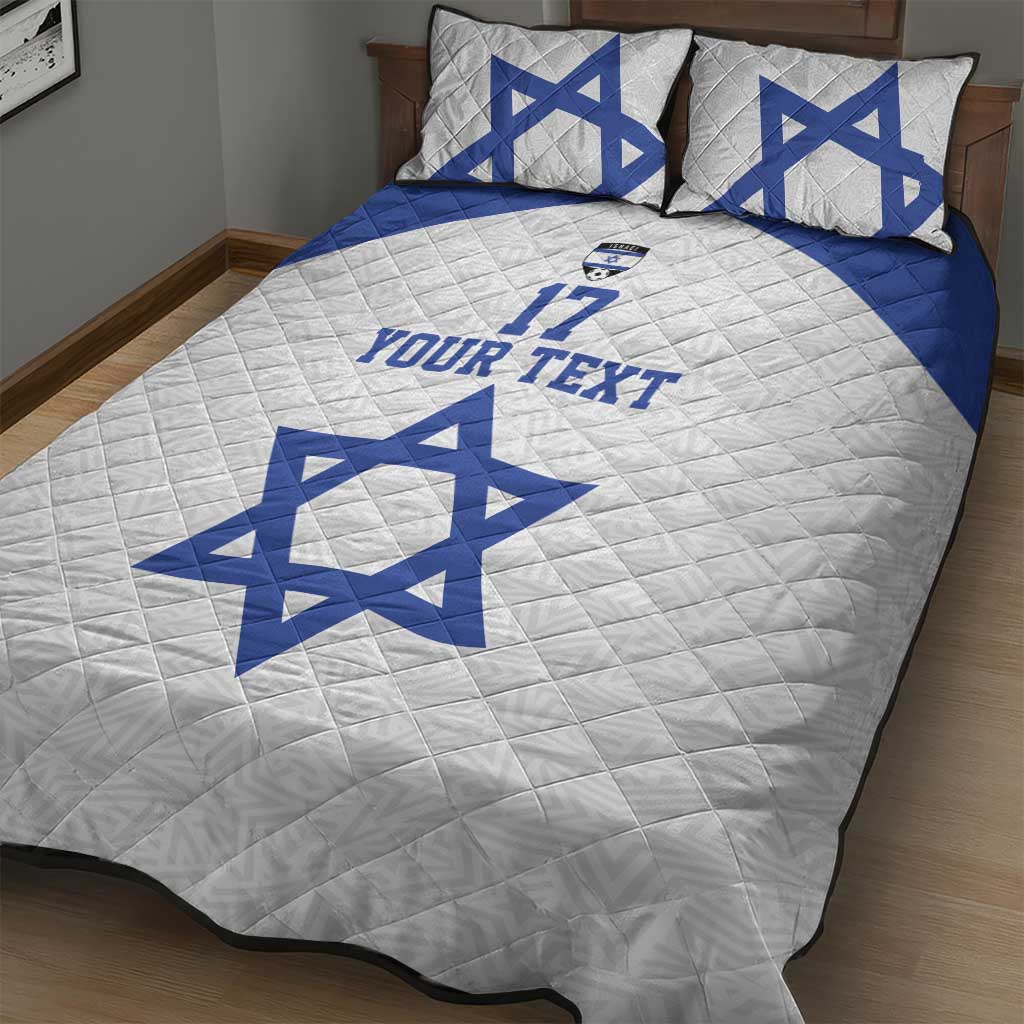 Custom Israel Football Go Champions Quilt Bed Set Sporty Style