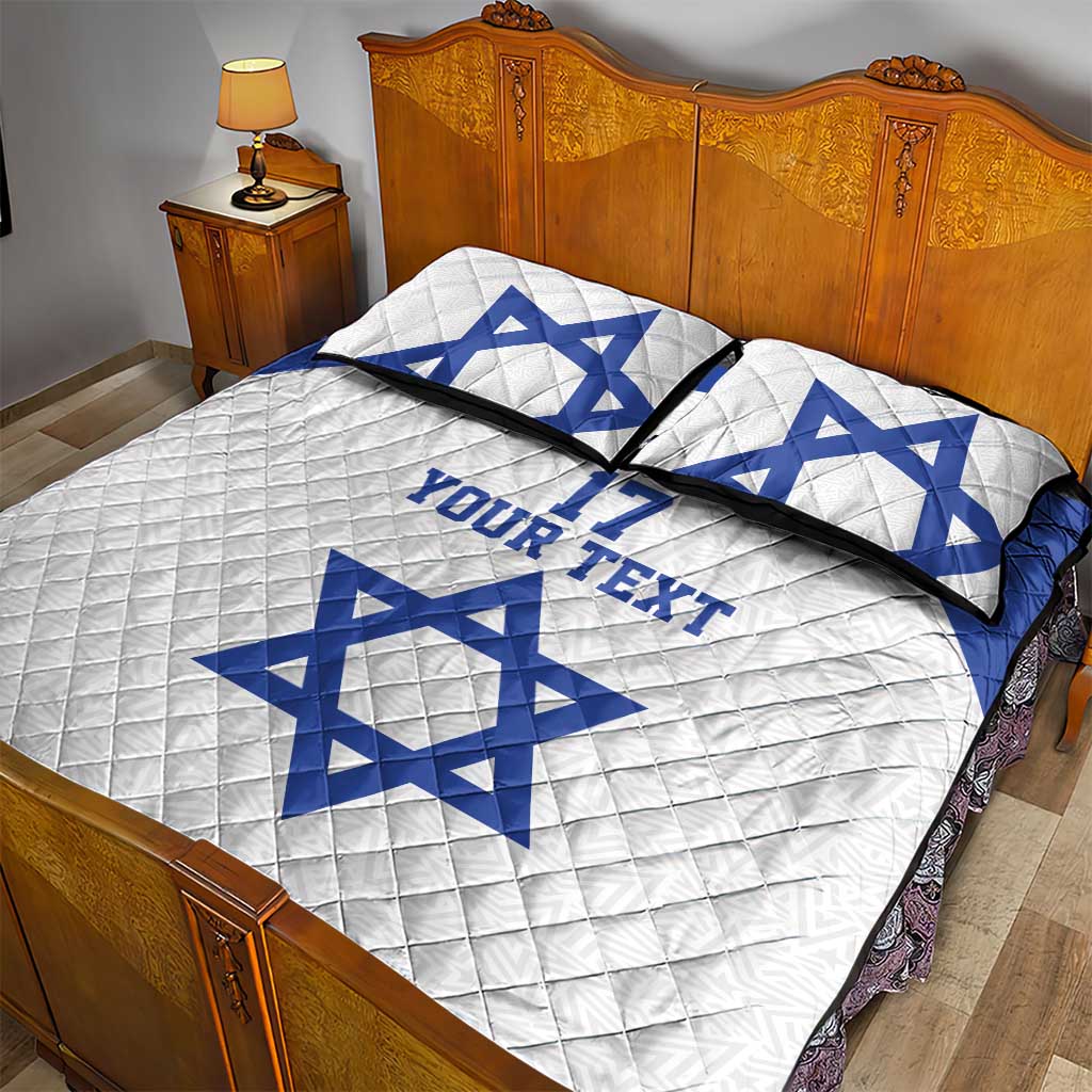 Custom Israel Football Go Champions Quilt Bed Set Sporty Style