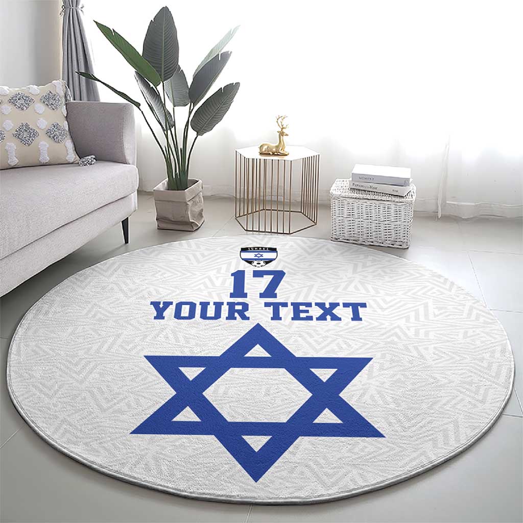 Custom Israel Football Go Champions Round Carpet Sporty Style