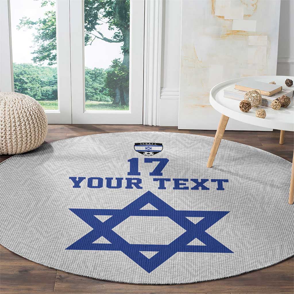 Custom Israel Football Go Champions Round Carpet Sporty Style