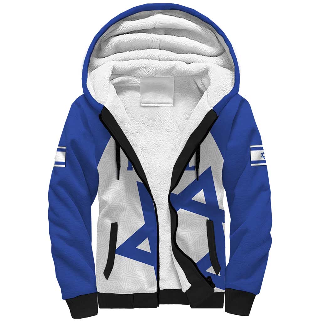 Custom Israel Football Go Champions Sherpa Hoodie Sporty Style