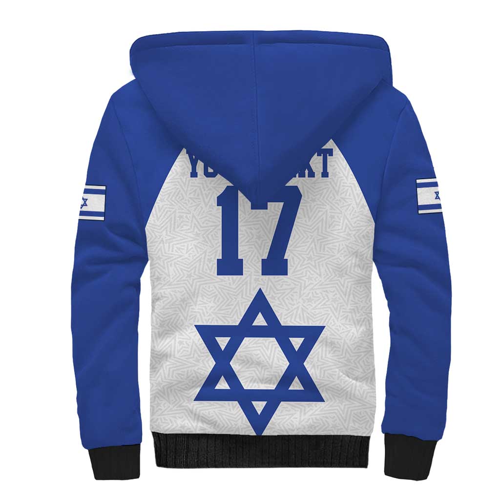 Custom Israel Football Go Champions Sherpa Hoodie Sporty Style