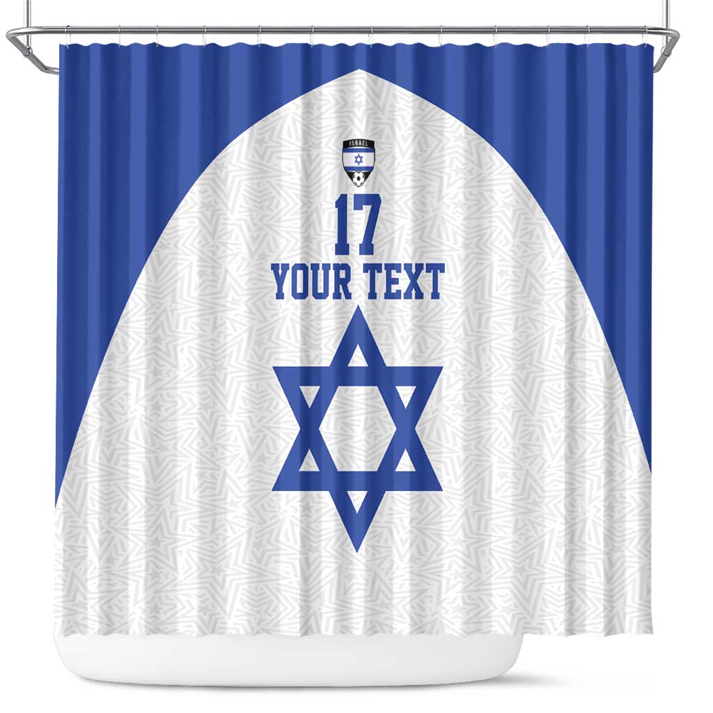 Custom Israel Football Go Champions Shower Curtain Sporty Style