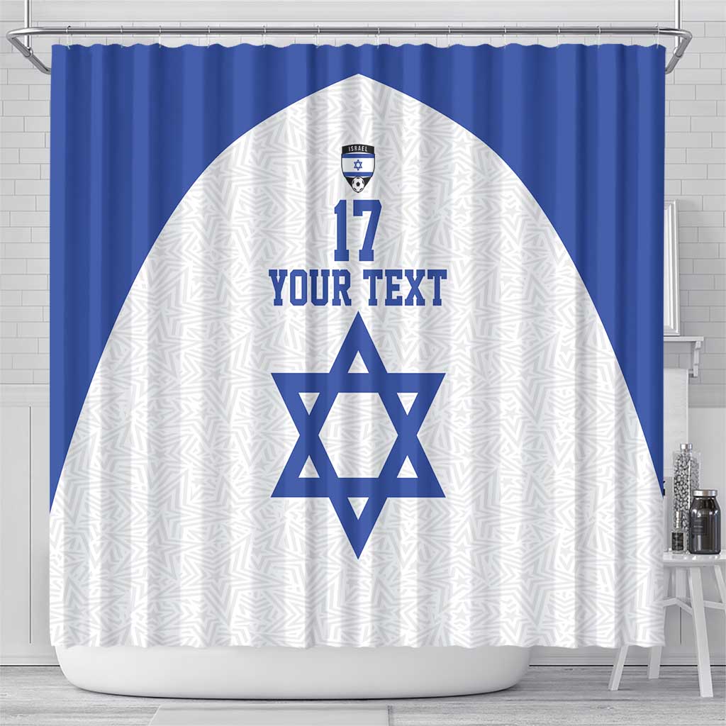 Custom Israel Football Go Champions Shower Curtain Sporty Style