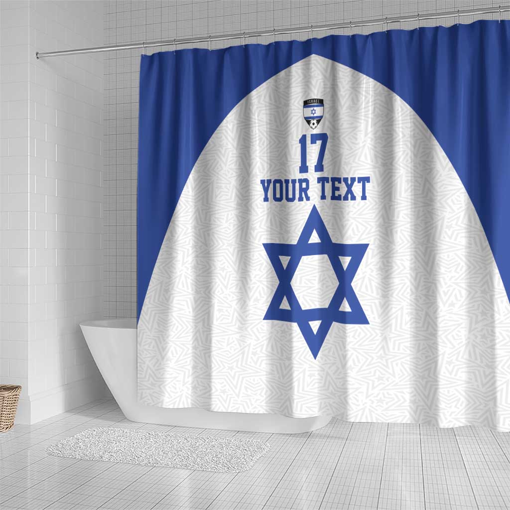 Custom Israel Football Go Champions Shower Curtain Sporty Style