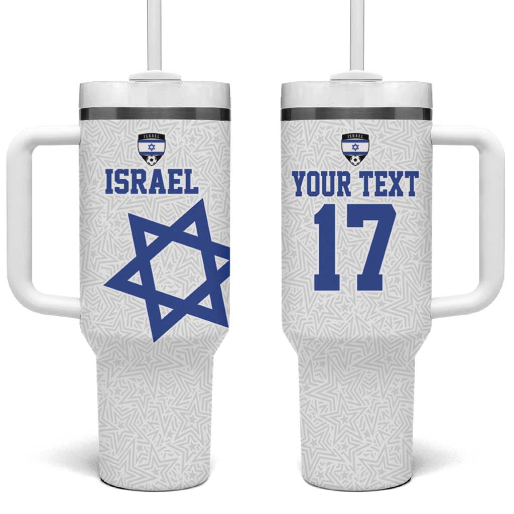 Custom Israel Football Go Champions Tumbler With Handle Sporty Style