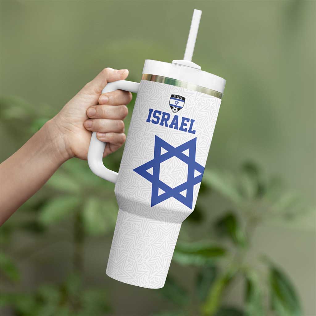 Custom Israel Football Go Champions Tumbler With Handle Sporty Style
