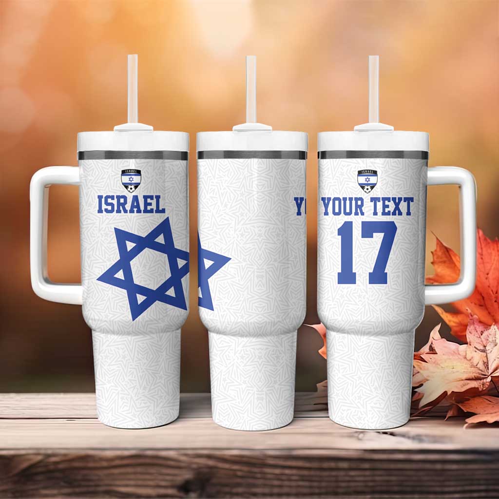 Custom Israel Football Go Champions Tumbler With Handle Sporty Style