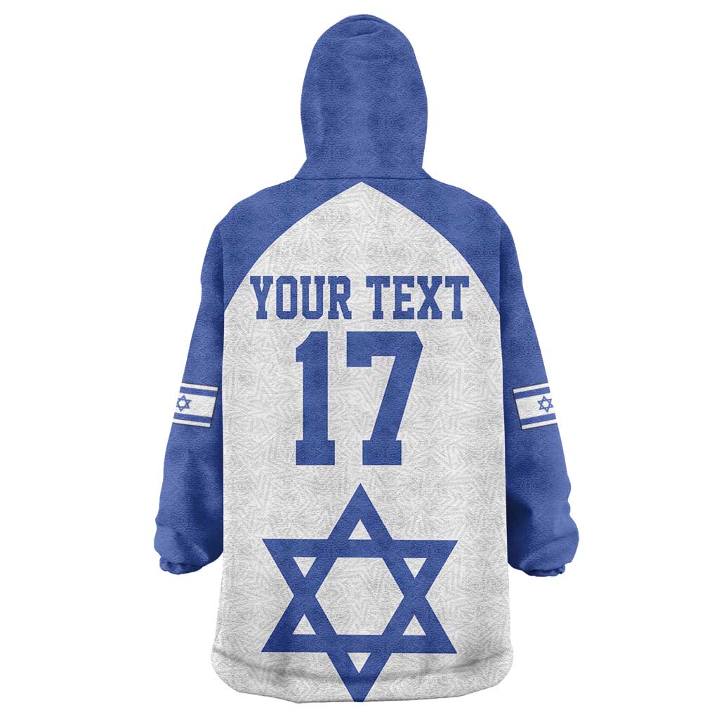 Custom Israel Football Go Champions Wearable Blanket Hoodie Sporty Style