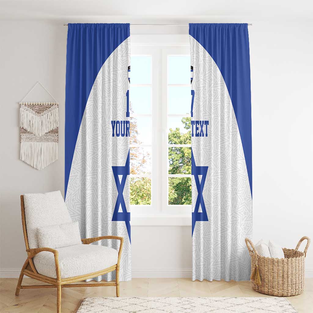 Custom Israel Football Go Champions Window Curtain Sporty Style