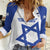 Custom Israel Football Go Champions Women Casual Shirt Sporty Style