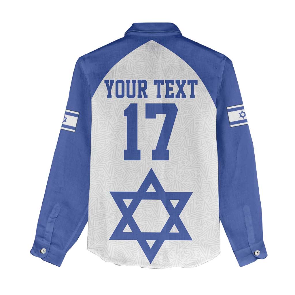 Custom Israel Football Go Champions Women Casual Shirt Sporty Style