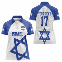Custom Israel Football Go Champions Women Polo Shirt Sporty Style