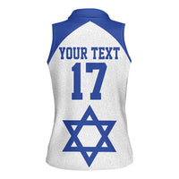 Custom Israel Football Go Champions Women Sleeveless Polo Shirt Sporty Style