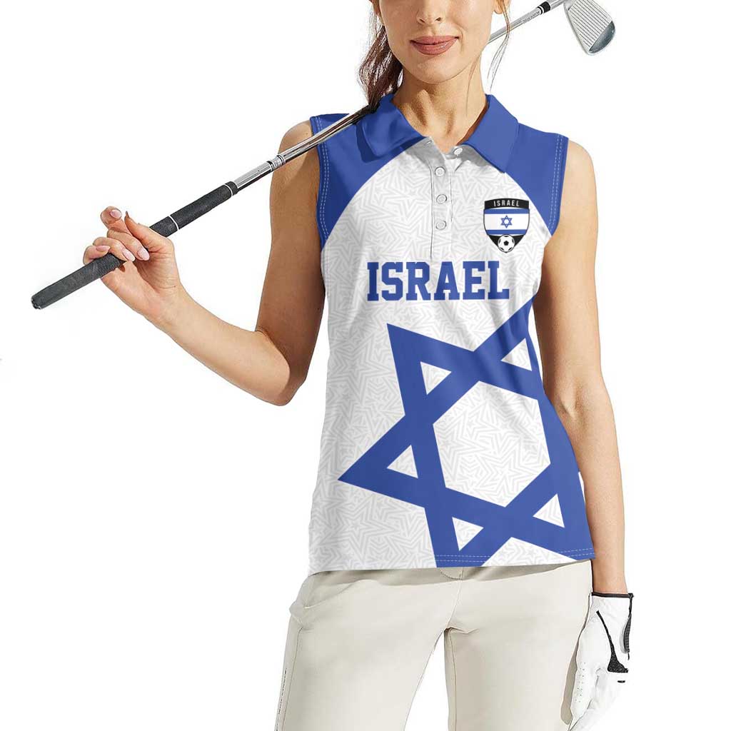 Custom Israel Football Go Champions Women Sleeveless Polo Shirt Sporty Style