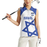 Custom Israel Football Go Champions Women Sleeveless Polo Shirt Sporty Style