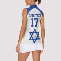 Custom Israel Football Go Champions Women Sleeveless Polo Shirt Sporty Style