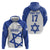 Custom Israel Football Go Champions Zip Hoodie Sporty Style