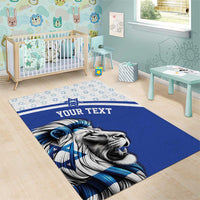 Personalized Israel Lion of Judah Area Rug Flag and Coat of arms