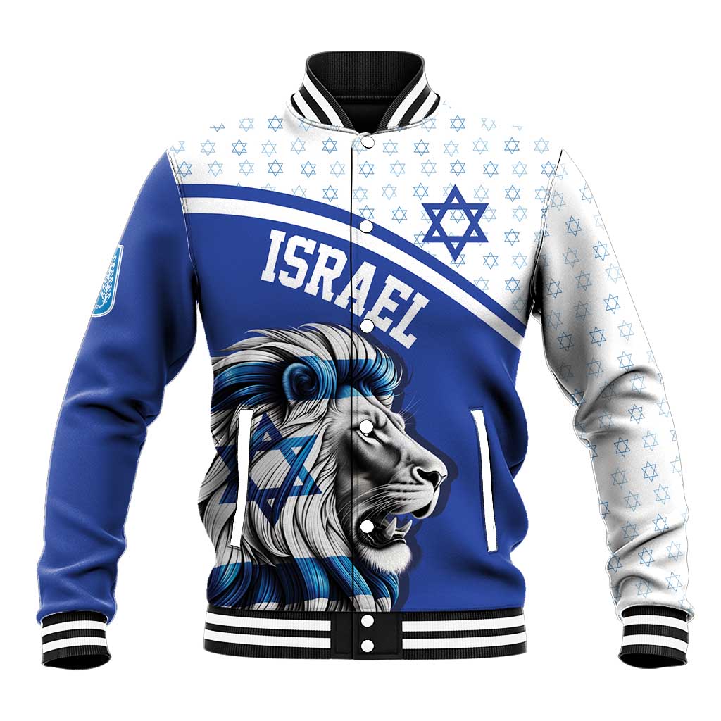 Personalized Israel Lion of Judah Baseball Jacket Flag and Coat of arms