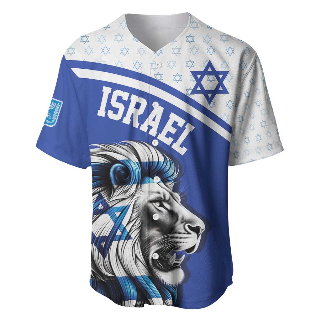 Personalized Israel Lion of Judah Baseball Jersey Flag and Coat of arms