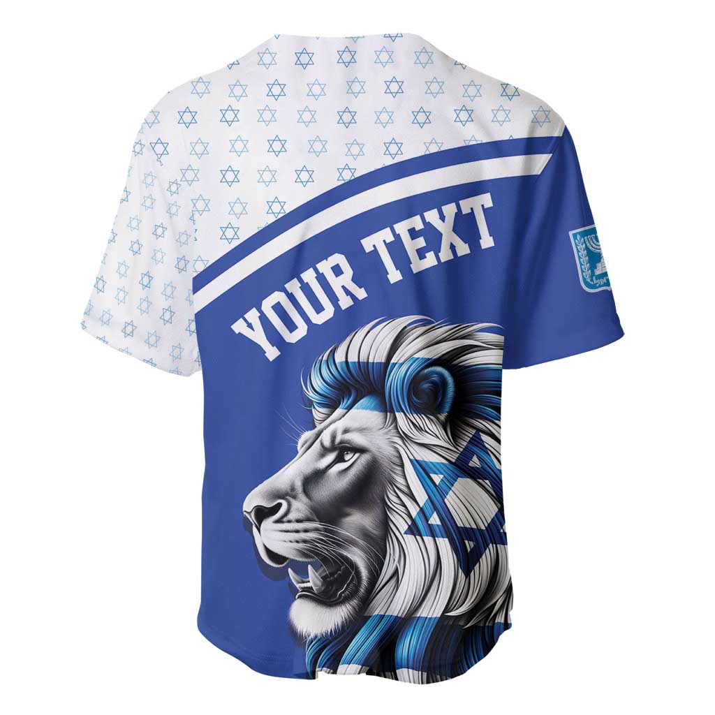Personalized Israel Lion of Judah Baseball Jersey Flag and Coat of arms